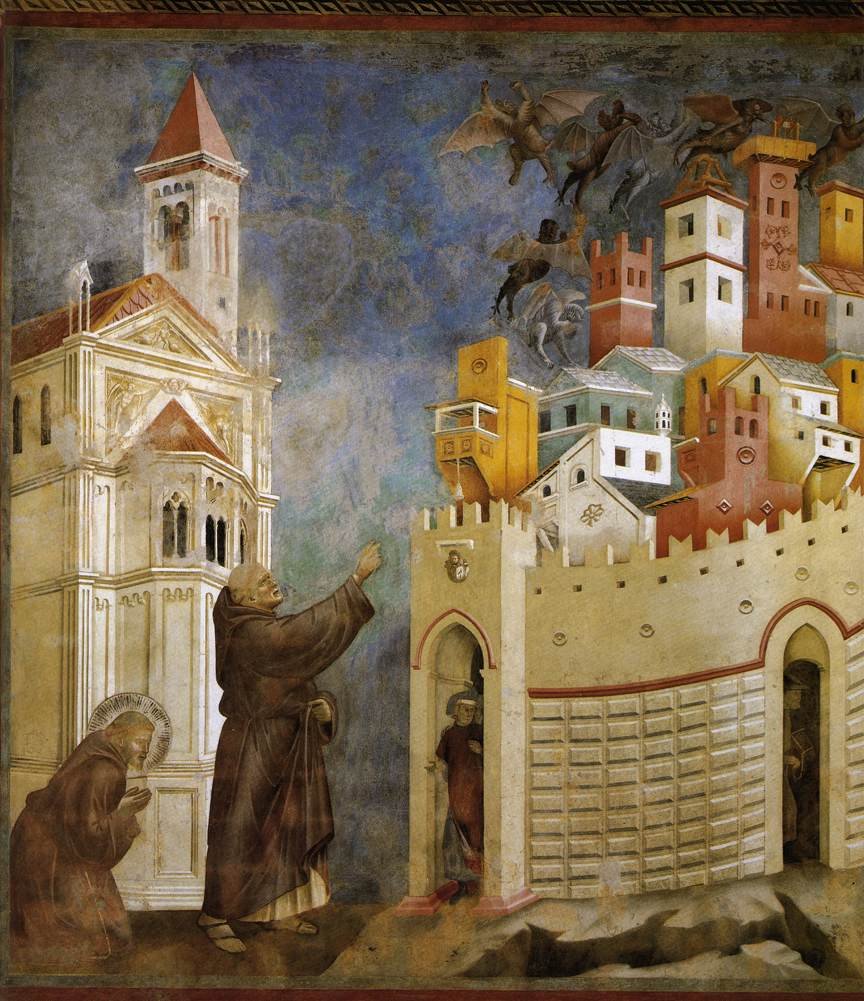 San Francisco de Asís predicando, obra de Giotto